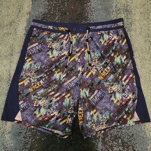 Sunseeker Australia Blue Signature Lined Swim Trunks Beach Shorts Women's 14